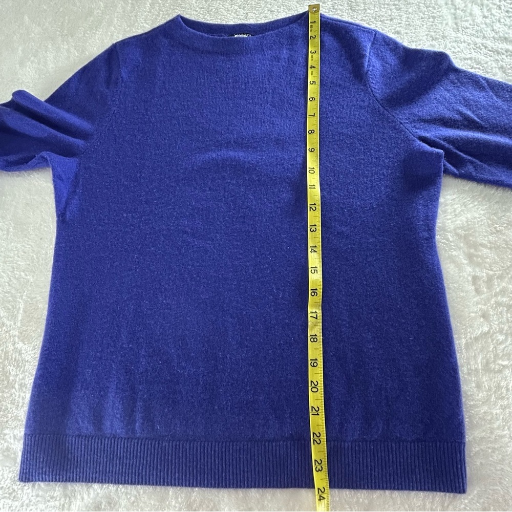Talbots Blue/Purple Crew Neck Pure Cashmere Sweater Size LP - Picture 4 of 5